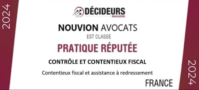 decideurs controle et contentieux fiscal 2024 FR - Nouvion Avocats