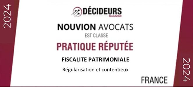 decideurs fiscalité patrimoine 2024 FR - Nouvion Avocats