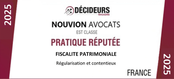 decideurs fiscalité patrimoine 2025 FR - Nouvion Avocats